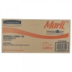 PAPEL HIGIENICO JUMBO SR MARLI ECOLOGICO 6/700 90496