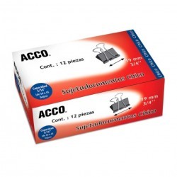 Sujeta Documentos Chico Acco 19 mm 1/12 pzas 9353