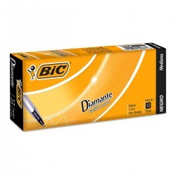 Plumas Bic Diamante Punto Mediano Tinta Azul 1/12 Piezas 6548