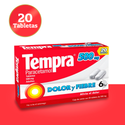 Tempra 500 Mg Adultos Dolor y Fiebre 1/20 545214