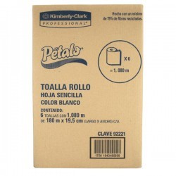 TOALLA EN ROLLO PARA MANOS PETALO 6/180 92221