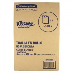 TOALLA EN ROLLO PARA MANOS ANTIBACTERIAL KLEENEX 6/180 92261