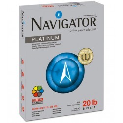 Paquete de Papel Bond Navigator Platinum Carta Blanco 75 gr 1/500 Hojas 46086
