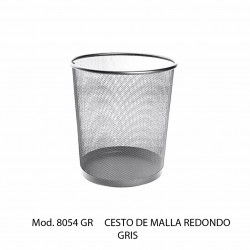 BOTE DE BASURA SABLON MALLA REDONDO 1/12.5L 8054 GR