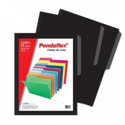 Folder Negro Tamaño Carta Pendaflex 25 Piezas 1/25 61421