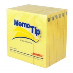 NOTAS ADHESIVAS MEMOTIP 57 AMARILLAS 3 X 4 JANEL 03986
