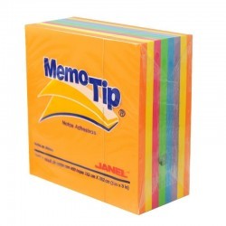 NOTAS ADHESIVAS MEMOTIP NEON 3 X 3 JANEL 04165
