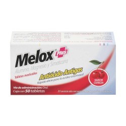 Antiácido Melox Sabor Cereza 1/50 Tabletas 500289
