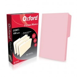 Folder Rosa Tamaño Oficio Oxford 100 Piezas 1/100 06780