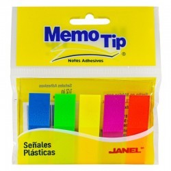 BANDERITAS ADHESIVAS MEMOTIP NEON 15 x 50 MM JANEL 03997