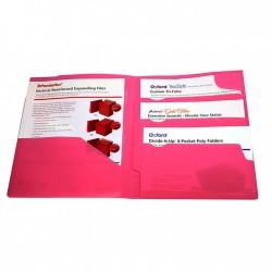 Folder de Polipropileno Rosado con 4 Divisiones Divide It Up 1/1 76743