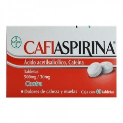Analgésico Cafiaspirina Acido Acetilsalicílico 500 Mg Cafeína 30 Mg 1/40 843367