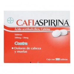 Analgésico Cafiaspirina Acido Acetilsalicílico 500 Mg Cafeína 30 Mg 1/100 843351